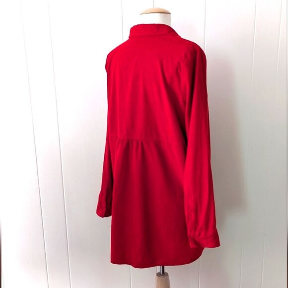 Red Corduroy Button Down By J Jill Size L - Picture 4 of 9